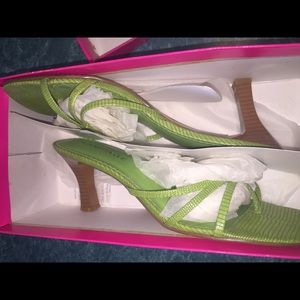 Rampage-Sixth Avenue 3, lime lizard (faux) sandals